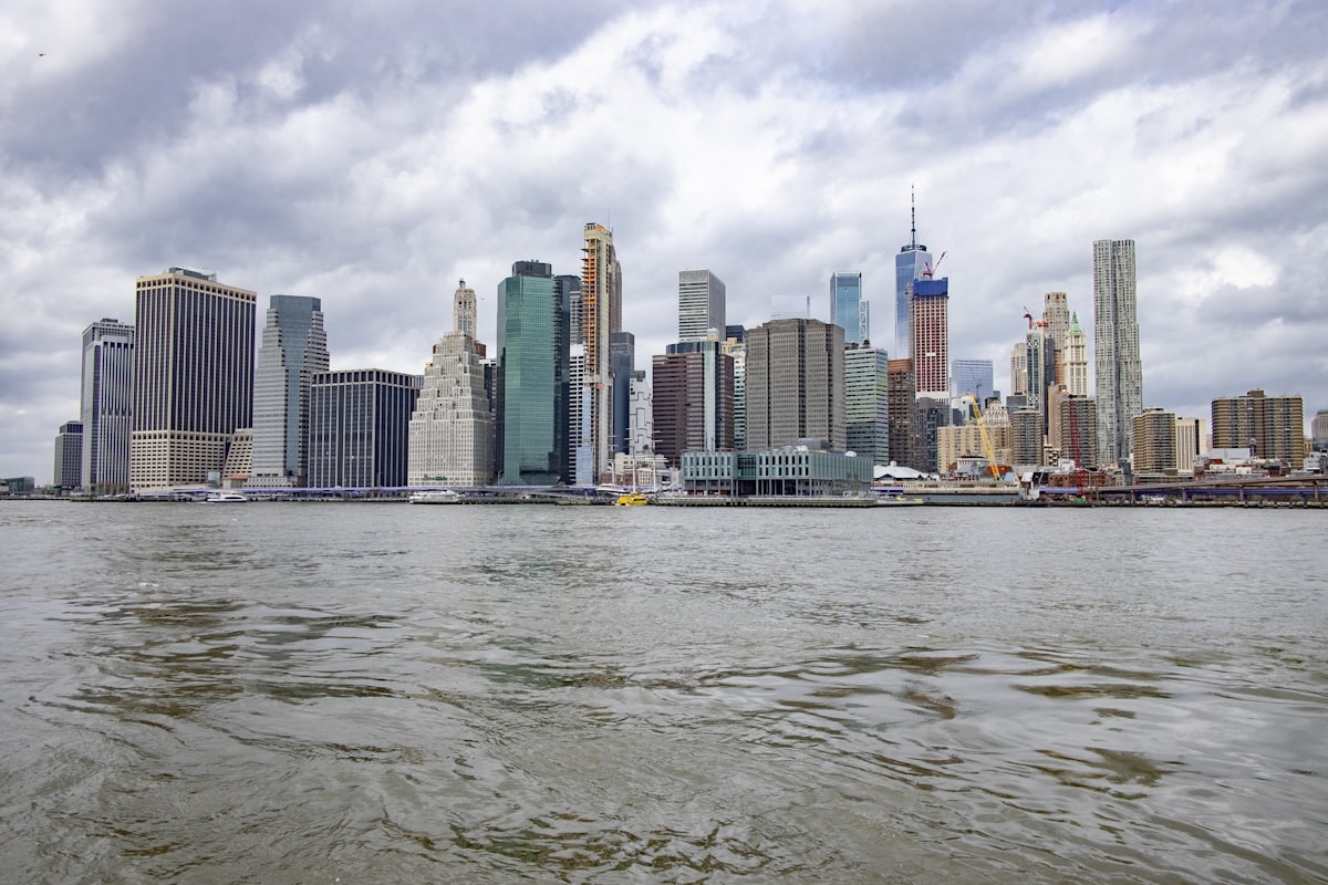 Financial district skyline
